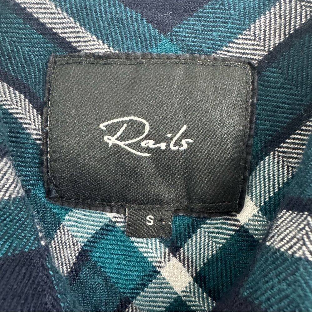 Rails Hunter Plaid Front Button Closure Shirt Blu… - image 4